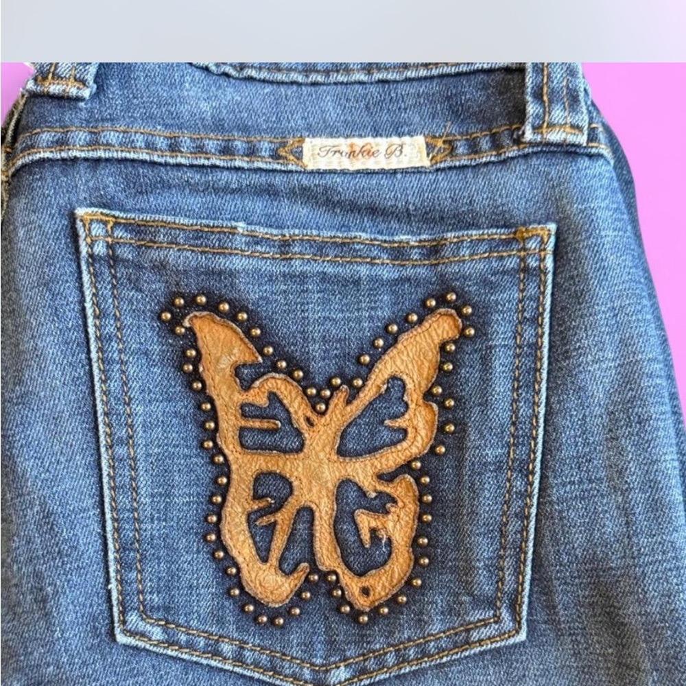 Y2k Frankie B low rise butterfly jeans - Picture 2 of 12
